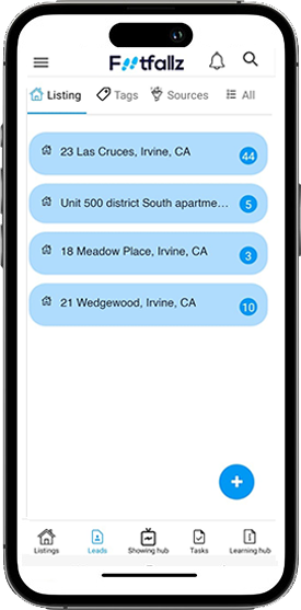 Screenshot of Real Estate CRM Integration, Footfallz mobile app